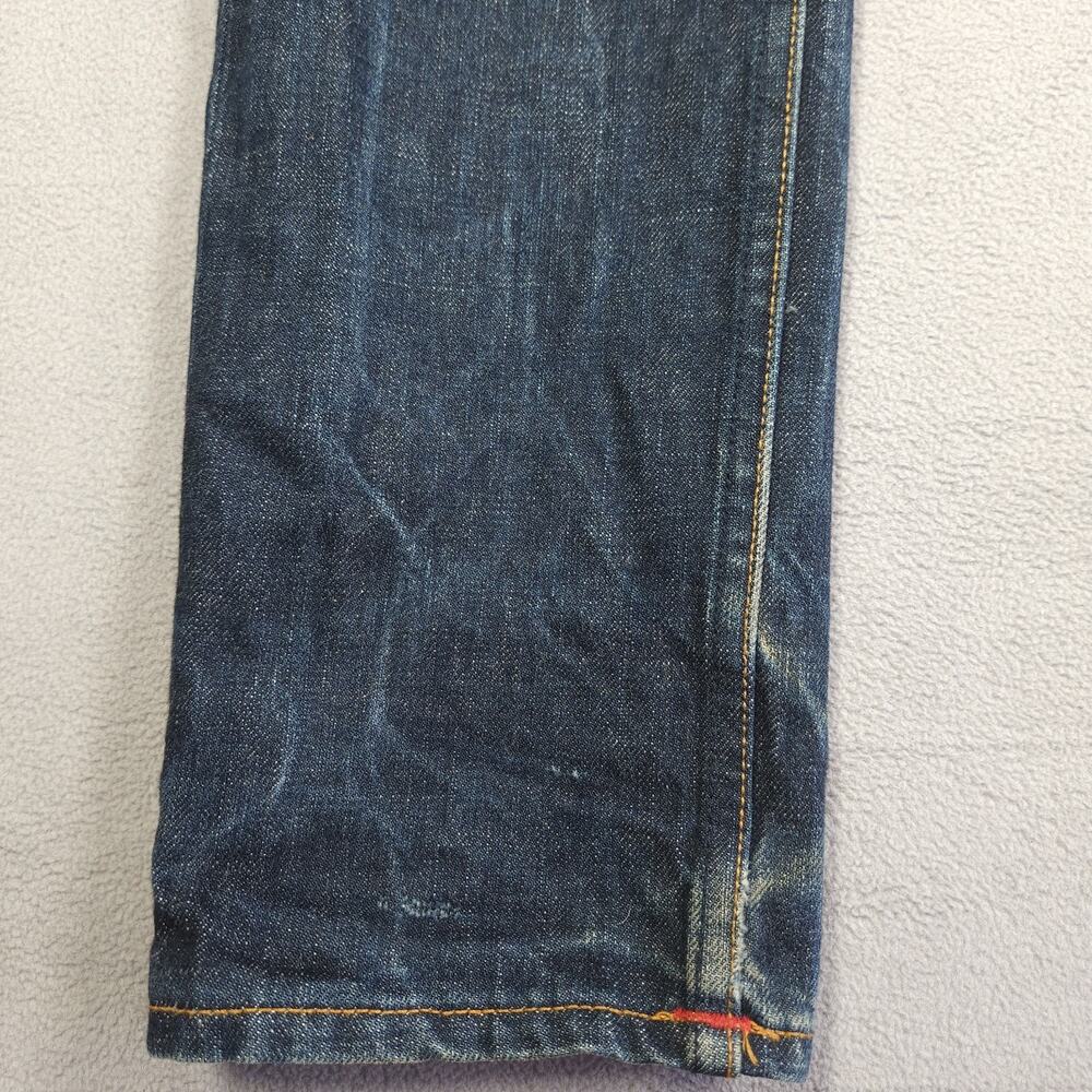 GUSTIN Selvedge Jeans Mens Size 29 FITS 27.25x33 California Slim USA Made Worn - Picture 8 of 16